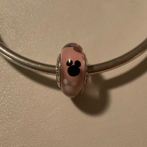 Authentic Disney Pandora Pink Mickey Murano Charm